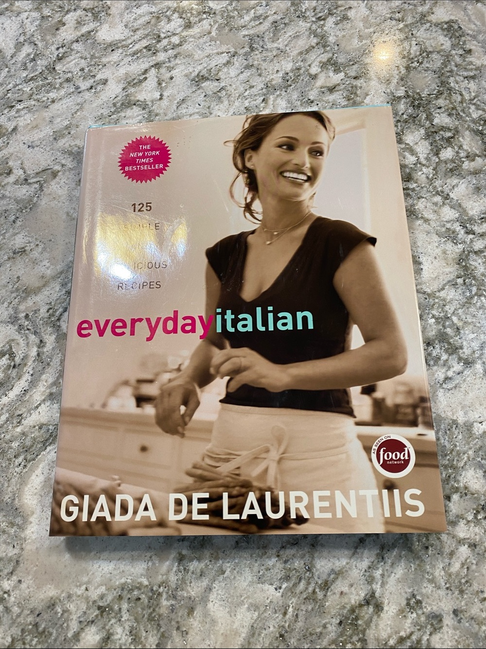 Everyday Italian by Giada De Laurentiis Cookbook - Pink & Teal Cover